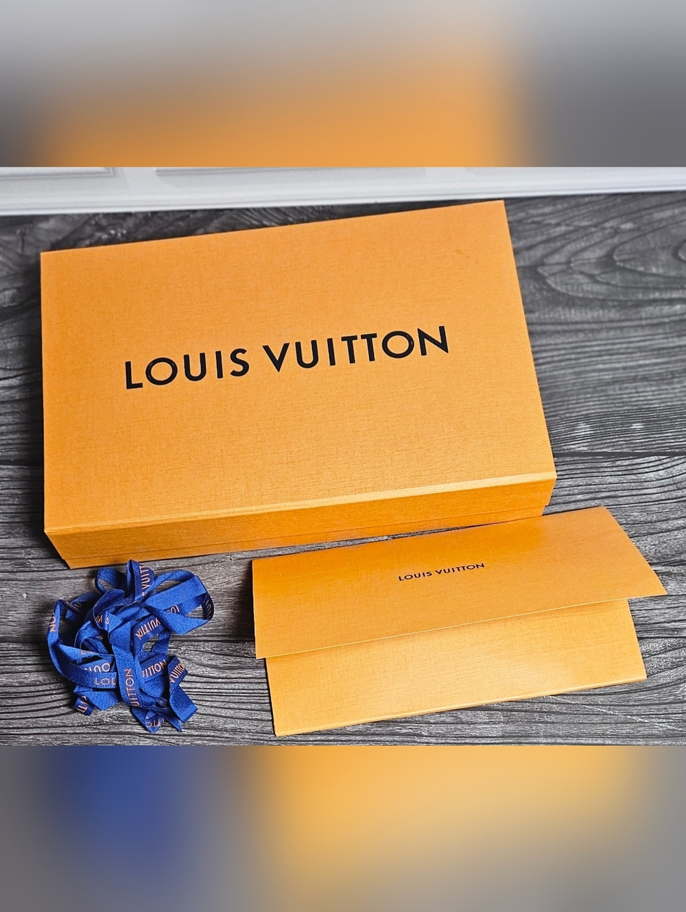 NEW Louis Vuitton Large Magnetic Wallet Gift Box Set Receipt Ribbon Card Holder - Picture 8 of 13